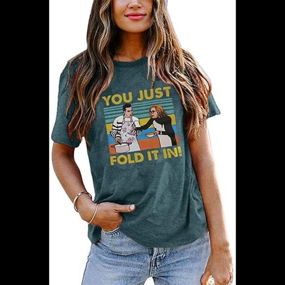 -Shirt Women Funny Letter Print Short Sleeve Shir Casual Summer Tshirt - Picture 5 of 7